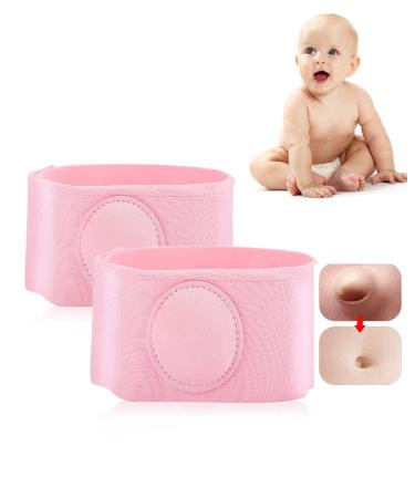 WenTigDY Hernia Belt Baby Belly Button Hernia Belt for Babies Baby Belly Button Hernia Belt Hernia Therapy Treatment Children Infant Baby Umbilical Hernia Belt-Pink (2pcs)
