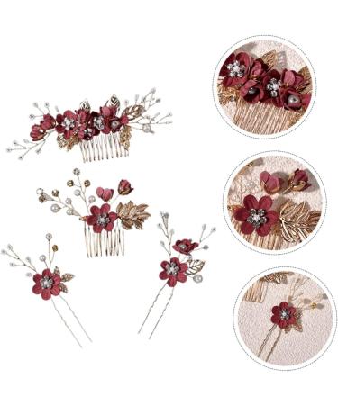 1 Set Hairpin Japanese Decor Flower Decor Pee Guard for Toilet Bridal Headpiece for Wedding Rhinestone Hair Clip Hair Pin Bridal Headdress Bride Zinc Alloy Wedding Dress Hair Comb - Buy Online on GoSupps.com