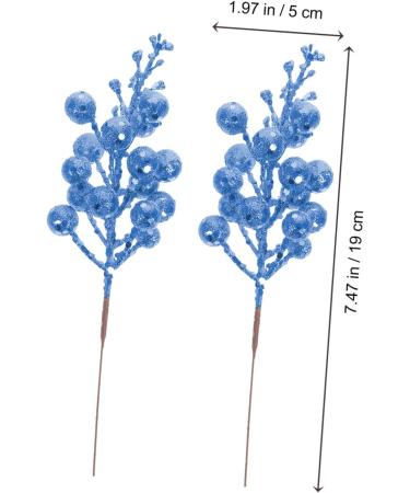 RORPOIR 10pcs Christmas Imitation Berries Christmas Stuffers Artificial Berry Christmas Fake Berry Curly Blue 19X5X5CM - Buy Online on GoSupps.com