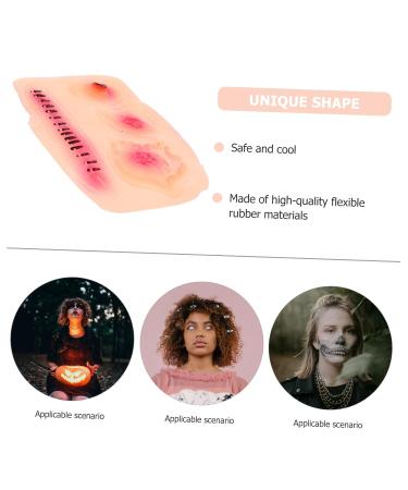 NUOBESTY Halloween Simulation Scar Stickers - Cosplay Makeup Stiker for Fake Wounds, Red Temporary Body Stickers for Horrible Halloween Decor - Buy Online on GoSupps.com