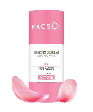 Shop Magsol Magnesium Deodorant Rose - 3.2 oz Natural & Long-Lasting - Buy Online on GoSupps.com
