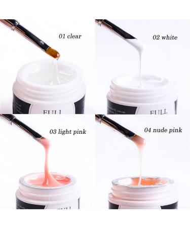 15ml Clear Builder Nail Gel for Long Lasting Nail Extensions - Professional Salon Quality for DIY and Starter Technicians - White - Buy Online on GoSupps.com