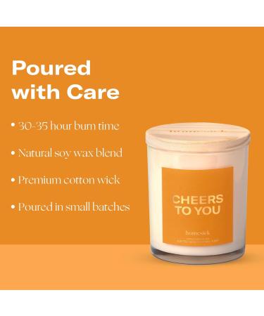 Homesick Scented Candles (Cheers to You) - 7.5 oz Natural Soy Wax Jar Candle - Long-Lasting Gift for All Occasions Notes of Citrus & Peony 30-35 Hours Burn Time - Buy Online on GoSupps.com