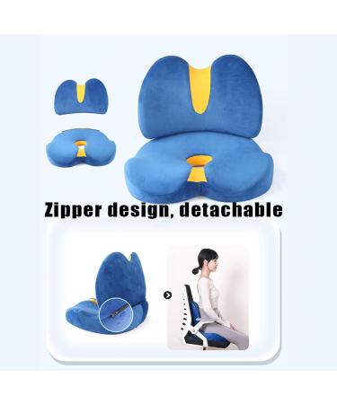Ergonomic Seat Cushion (Seat Cushion+Chair Cushion) Hip and Waist Protection Detachable Zip Breathable Memory Foam Anti Stress Butt Pillow Improve Seat Comfort Green - Buy Online on GoSupps.com
