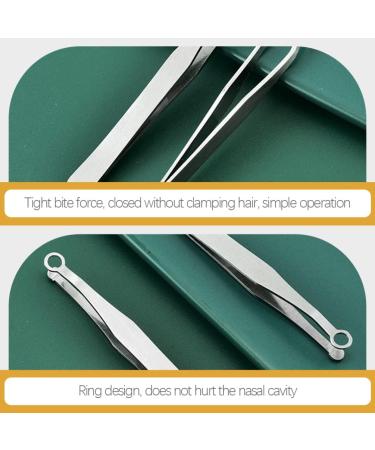 Minkissy Universal Nose Hair Cutter & Eyebrow Tweezers - Stainless Steel Round Head Leather Cover - Perfect Trimmer for Men & Women - Black - Buy Online on GoSupps.com
