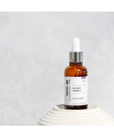 Skin Functional Oil Based Vitamin A Serum 0.3% Retinol Anti-Ageing Anti-Pigmentation Anti-Acne 30 ml - Buy Online on GoSupps.com