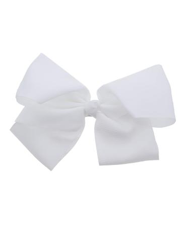 8 Inch Grosgrain Bow for Women and Girls (White) - Buy Online on GoSupps.com