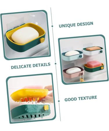 Ciieeo 5pcs Suction Cup Soap Dish Sink Sponge Holder Soapdish Suction Cup Holder Soapbox Wall- Mounted Soap Dish Wall Double- Layer Soap Dish Shower Soap Holder No Punching Plastic Shelf - Buy Online on GoSupps.com