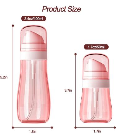 Mini Travel Spray Bottles for Hair & Face- 4 Pack Fine Mist Sprayers for Perfume, Cleaning Solutions, Alcohol & Oils (1.7oz/3.4oz) - Buy Online on GoSupps.com