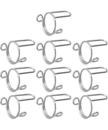 Cherjoury 10 Pack Adjustable Finger Nail Art Finger Rings Women Girl Jewelry Nail Rings Adjustable Fingertip Rings Copper Material Silver - Buy Online on GoSupps.com