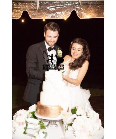 Fishing Wedding Cake Topper Funny Mr and Mrs Cake Topper - The Bride is Catching The Fishing Groom From Behind Funny Fishing Bride and Groom Cake Topper - Buy Online on GoSupps.com