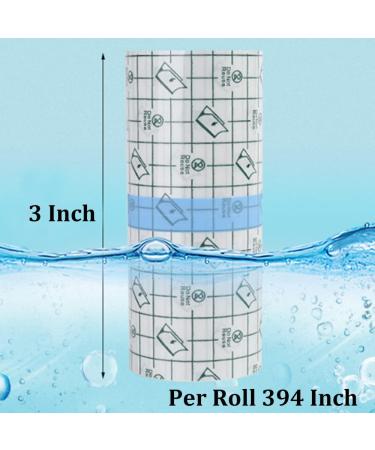 OBTANIM Transparent Waterproof Stretch Clear Adhesive Film Bandage for Tattoo Aftercare - 3 x 394 Inch - Buy Online on GoSupps.com