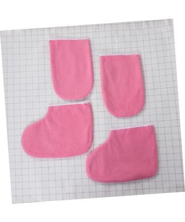 Healeved 2 Pairs Cotton Gloves Paraffin Wax Gloves and Booties Wax Bath Gloves Hand Treatment Mitts Bath Cloth Gloves Paraffin Wax Mitts Gloves Booties Mittens Pink Work Bath Mat Feet - Buy Online on GoSupps.com