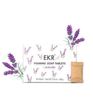EKR Foaming Hand Soap Refills Tablets 2021 updated (Lavender, 20tabs) Lavender 20 Count (Pack of 1)