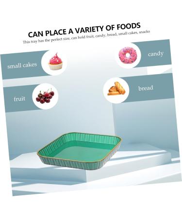 ABOOFAN 2pcs Tray Christmas Platter Wooden Serving Platter Party Food Serve Plate Afternoon Tea Dining Table 15.2X15.2X2CM Assorted Color - Buy Online on GoSupps.com