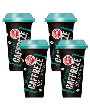 Zott Caffreze Cappuccino Drink 200ml - Creamy & Smooth Italian Style Coffee Beverage (4 Cappucino Caffreze)