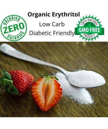 The Saffron JJ S.L Organic Erythritol Zero Calorie Sugar Alternative Non-GMO Sweetener Powdered - Buy Online on GoSupps.com