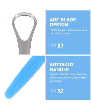 2 Sets Stainless Steel Oral Mouth Cleaning Scraper Tools | Black & Blue - Best for Dental Hygiene Care - Buy Online on GoSupps.com