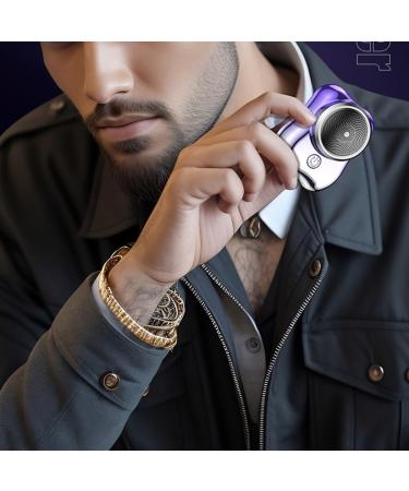 Mini Electric Shavers for Men - Portable Rechargeable & Washable 6-Blade Razor for Travel (Gradient Purple - Buy Online on GoSupps.com