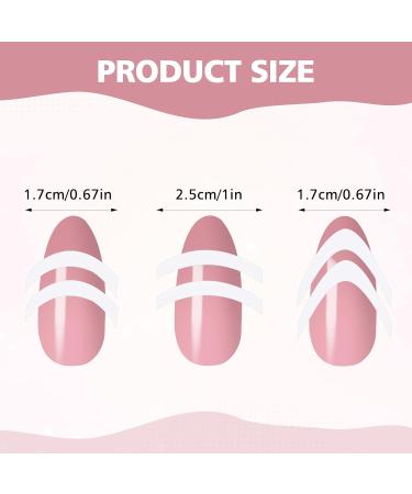 Buy Sibba 36 Pcs French Manicure Nail Stickers - Self-Adhesive Nail Design Tools for DIY Gel Nails | International Shipping Available - Buy Online on GoSupps.com
