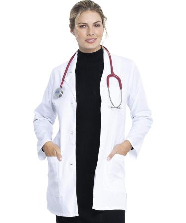 Dickies EDS Professional Women Scrubs Lab Coat 32 - White - Size Medium | 84400 - Buy Online on GoSupps.com