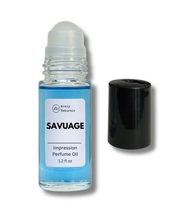 Men's Cologne - Perfume Oils For Man Enhanced Scents Sampler Replicant Fragrance Oil Travel Size Cologne 1.2 Fl Oz (Savuage-Type)
