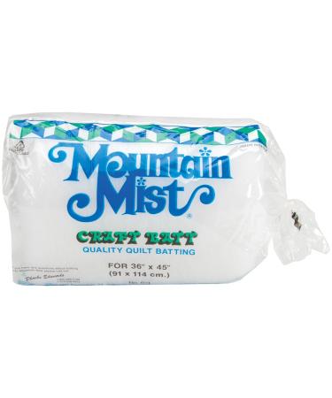 Mountain Mist Polyester Quilt Batting, Craft Size 36"X45"