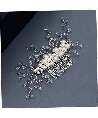 FRCOLOR Wedding headpieces for wedding wire side Comb wedding side headpiece side Comb Rhinestone Clip Comb Leaf Crystal Hair Comb Leaf Hair Comb hair crystal clip pearl Crystal - Buy Online on GoSupps.com