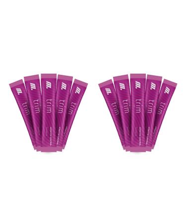 Trim Stik (Fat Burner) 10 Stik Sampler (Upto 20 Servings)-Keto Friend (No Carbs No Sugar) - w/Reusable Clear Straight Glass Straw 8.27 x 10mm w/Brush