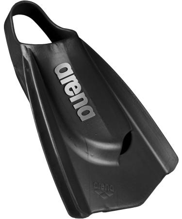 ARENA Unisex Adult Powerfin Pro Swim Training Fins Men and Women - Black - Size 7.5-9