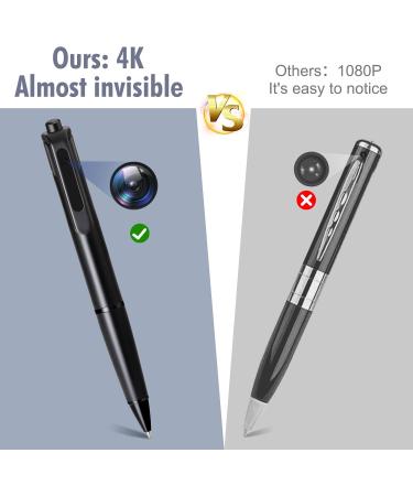 Lovco Camera Pen - 4K Camera Pen with 180 Minutes Battery Life Mini Body Cam for Home Security or Classroom Learning -  64GB Video-Only No Sound Recording - GB-731 - Buy Online on GoSupps.com