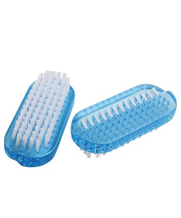Andux Zone Hand & Nail Cleaning Brush Plastic MJS-01 (Blue 2pcs)