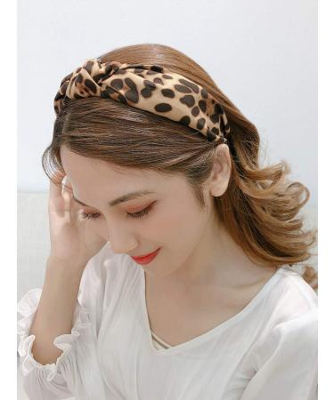 Stylish Leopard Print Hair Band for Women & Girls | Wide Knotted Headband & Hair Accessories - Buy Online on GoSupps.com