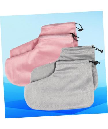 ULTECHNOVO 2 Pair Wax Care Booties Paraffin Wax Clothes Paraffin Wax Feet Moisturizing Wax Foot Covers Paraffin Wax Foot Liners Gel Heel Socks Heat Preservation Foot Strap Insulation Cotton 28x20cm Pink - Buy Online on GoSupps.com
