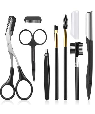 Eyebrow Razor Eyebrow Kit, Senignol All-in-one Eyebrow Razors KIT for Women, Eyebrow Grooming Set, Eyebrow Scissors with Comb, Tweezers and Trimmer