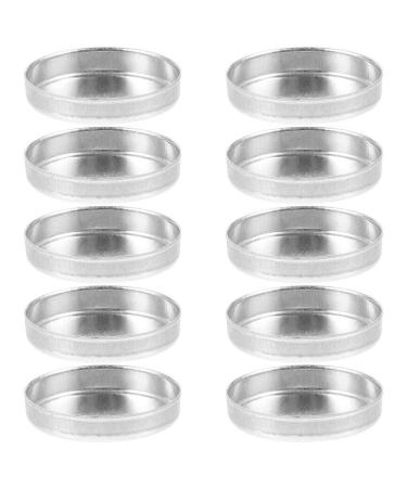 Empty Round Metal Tin Palette Pans: 30pcs Makeup Palette Cosmetic Eyeshadow Blush Lipstick Organizer Small Round Paint Tray for Magnets Cosmetic Palettes