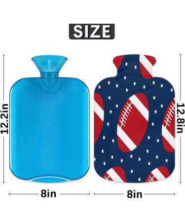 Football Heat Bottle with Fluffy Cover | 2L Hot Water Bottle for Cozy Nights & Pain Relief - Ideal for Back Neck & Shoulders - Buy Online on GoSupps.com