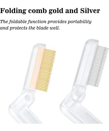 Folding Metal Teeth Eyelash Separator Comb - 2PCS Clear Fine Lash Comb for Eyelash Lift and Brow Waxing - Buy Online on GoSupps.com