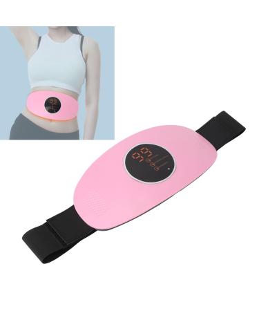 Massage slimming belt electrical waist massage belt 3 modes 26 speeds 360 degrees wrap-waist slimming instrument for women and men (pink)