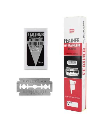 Feather Double Edge Safety Razor Blades 100 Count 10 Packs of 10 Blades