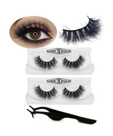 UBEIYI 3D Mink Strip Lashes- Handmade Dramatic Makeup, 100% Fur, Crisscross Design, 2 Pair Pack - Buy Online on GoSupps.com