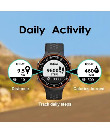 Canmore TW411 Golf GPS Watch & Fitness Tracker | 40 000+ Pre-Installed Places | Improved IC Golf Accessories | Unique Gifts in Orange - Buy Online on GoSupps.com