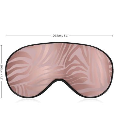 Shop Rose Gold Zebra Skin Sleep Mask | Adjustable Eye Shades for Women | Comfortable & Stylish Sleeping Cover - Buy Online on GoSupps.com
