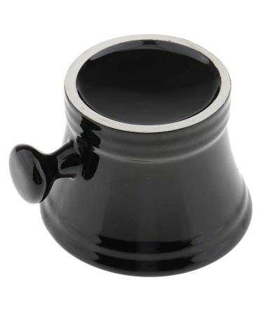 Premium Black Ceramic Shaving Bowl Soap Dish | Eco-Friendly & Stylish Grooming Essentials - Buy Online on GoSupps.com