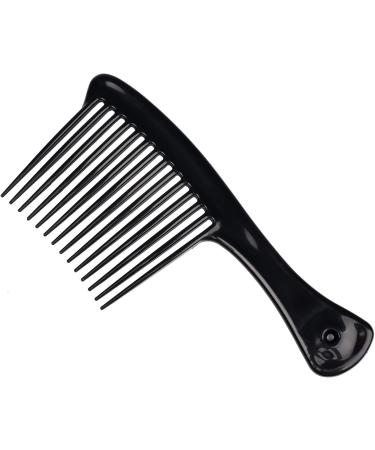 UNVOJL Long Tooth Comb Large Tooth Curl Comb Hairstyle Comb Curly Wet Wavy Thick Hair Wigs Rake Handle Hair Comb (Black) - Buy Online on GoSupps.com