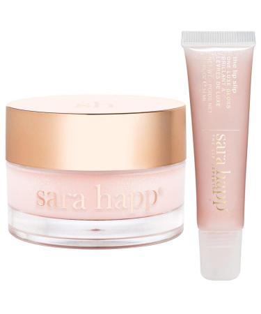 Sara Happ The Lip Slip Luxe Lip Treatment Duo: Luxe Balm + Luxe Gloss - Deeply Nourish Moisturize with Vitamins A and E
