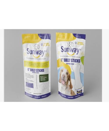Sunway Dog Treats Odour-Free Bully Sticks All-Natural Grass fed Beef 100% digestible no Chemicals Added Rawhide Free (6 inch Jumbo 4-9-15 Pack 40gr Each) (15) - Buy Online on GoSupps.com