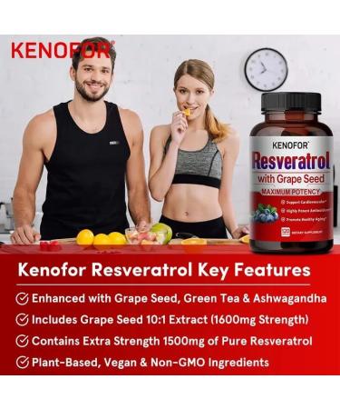 Resveratrol 1500 mg (120 capsules) Antioxidant for heart and anti-aging - Buy Online on GoSupps.com
