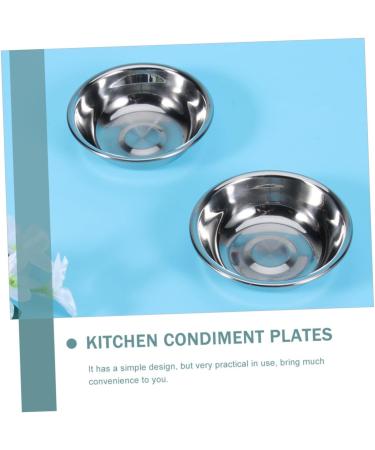 Ciieeo 8pcs Stainless Steel Plate Round Seasoning Condiment Sauce Cups Sauce Bowls Japanese Plates Dipping Bowls Home Sauce Bowl Appetizer Plates Butter Seasoning Plates Food Side Dish 8.5X8.5X2.5CM Silver - Buy Online on GoSupps.com