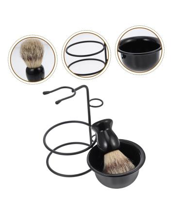 Minkissy Men's Razor Set - 4 Metal Shaving Organizers Shaving Brush & Bowl Holder Black - Perfect for Grooming & Shaving Essentials - Buy Online on GoSupps.com